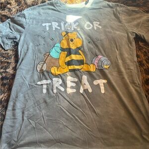 Disney Gray Halloween Pooh Bee Graphic Tee